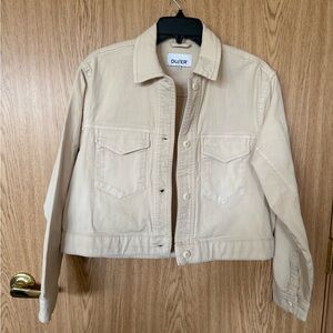 New DU/ER Ivory/Sand Denim Casual Boxy Jacket